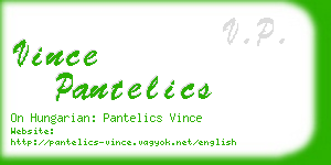 vince pantelics business card